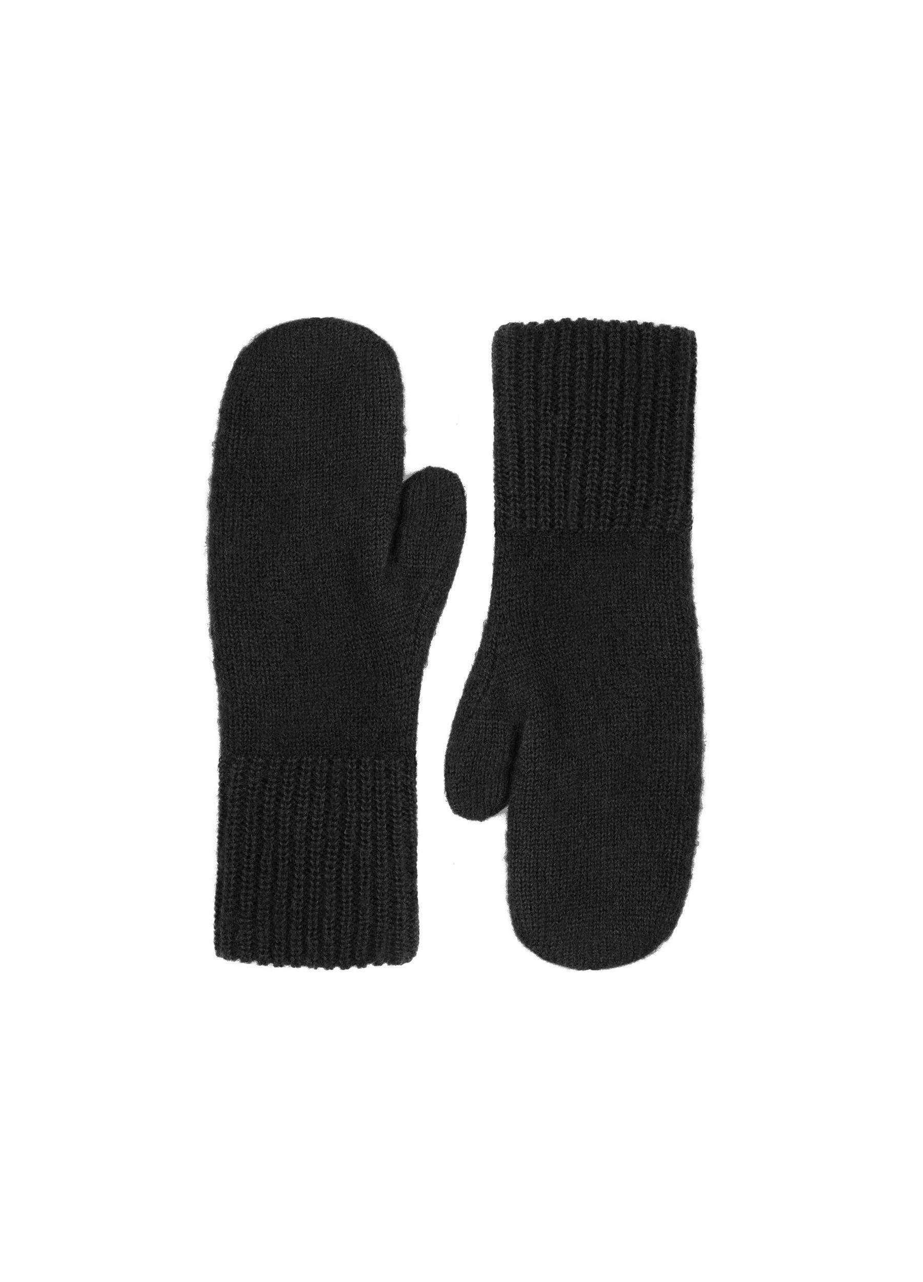 Knitted Mittens Black