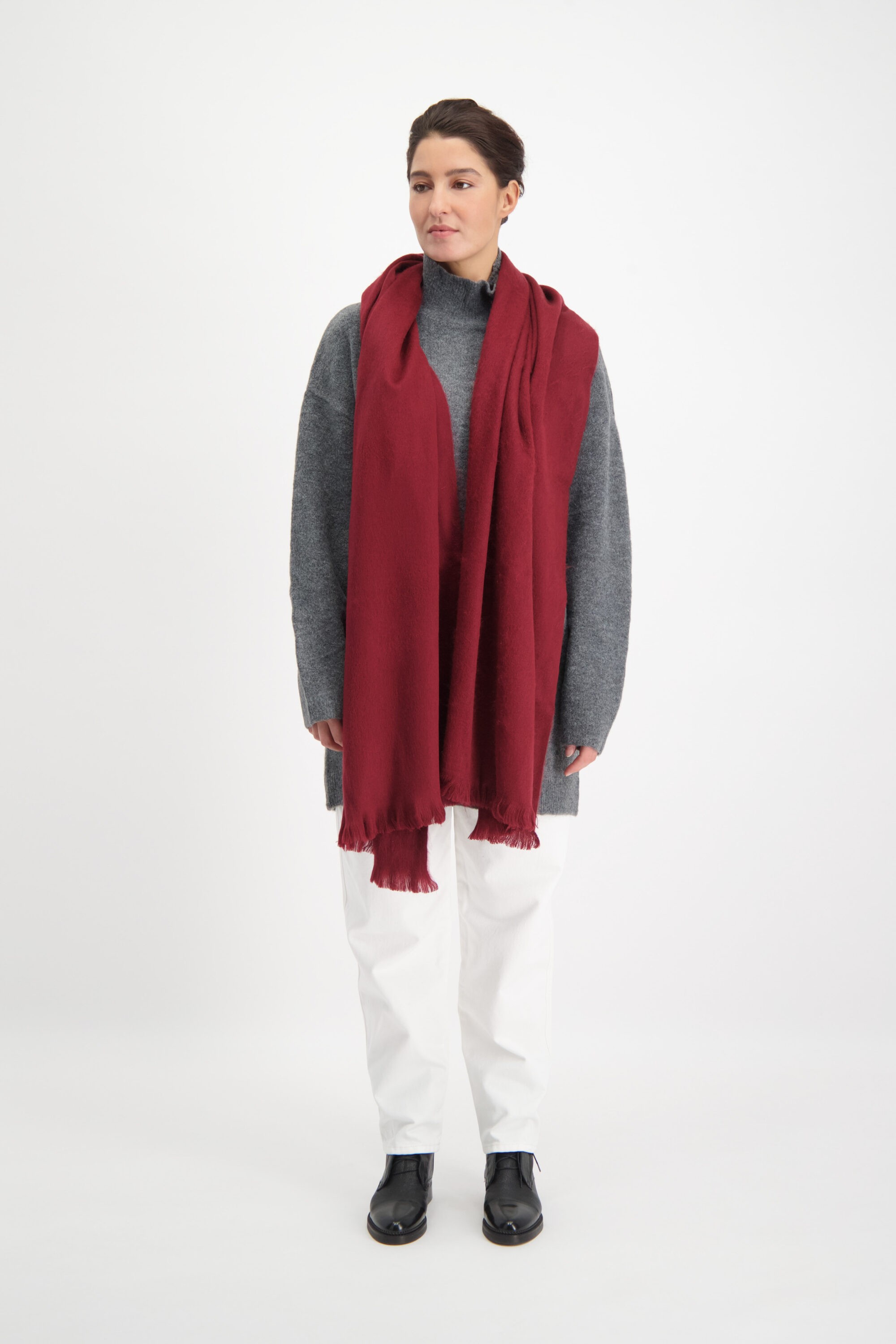 Scarf Bordeaux Red